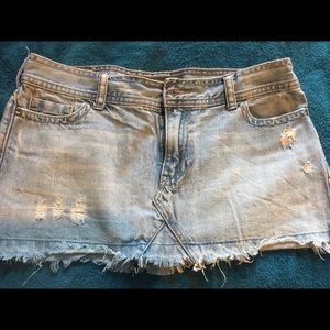 Hollister Jean short skirt with worn look